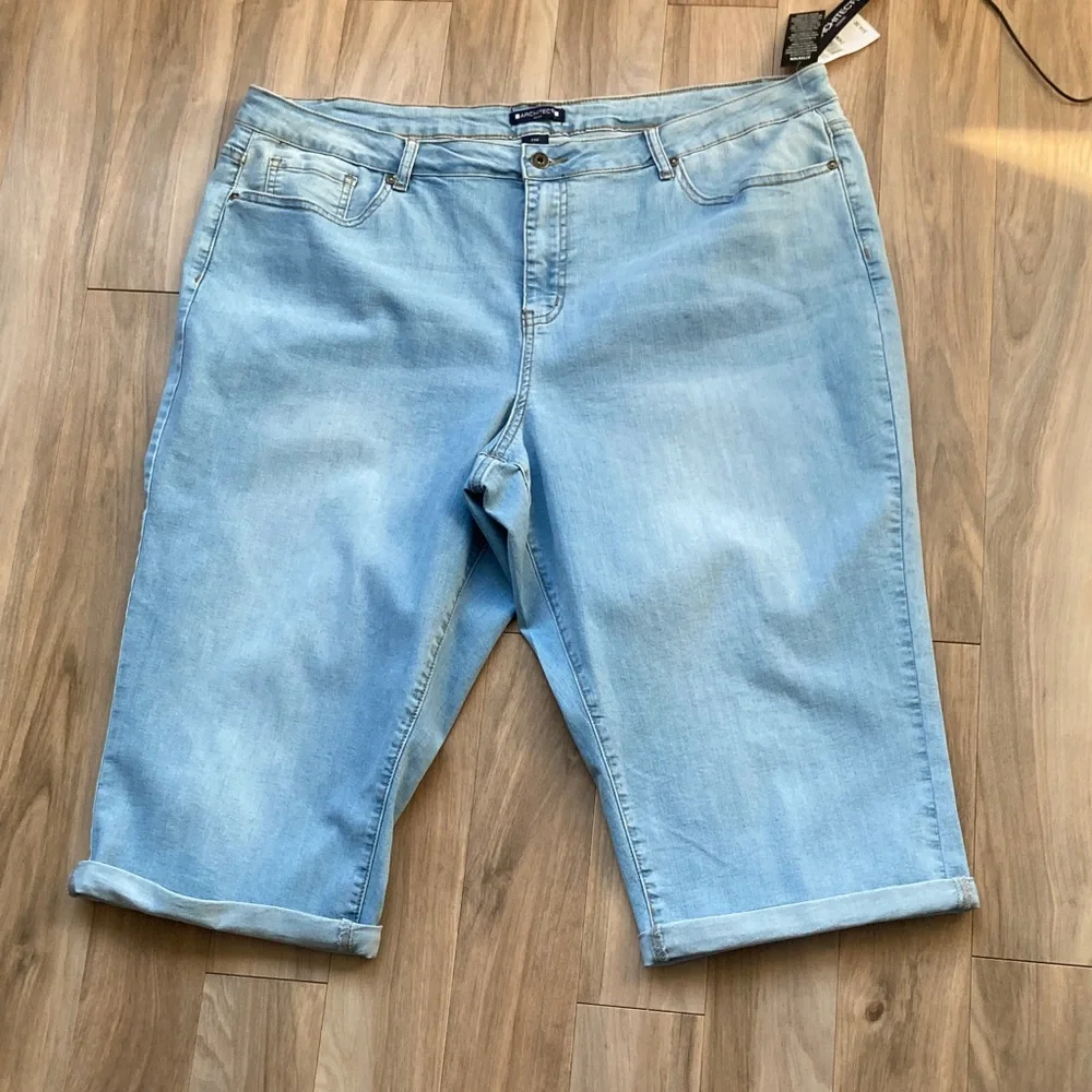 Architect Light wash cuffed Denim Jean Capri with stretch 24W - Picture 11 of 15